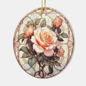 Floral Photo Memorial Keramisch Ornament (Links)