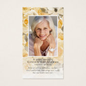 Floral Photo Memorial Prayer Kaart (Voorkant)