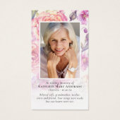 Floral Photo Memorial Prayer Kaart (Voorkant)