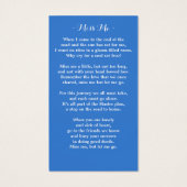 Floral Photo Memorial Prayer Kaart Modern Funeral (Achterkant)