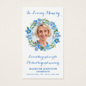 Floral Photo Memorial Prayer Kaart Modern Funeral (Voorkant)