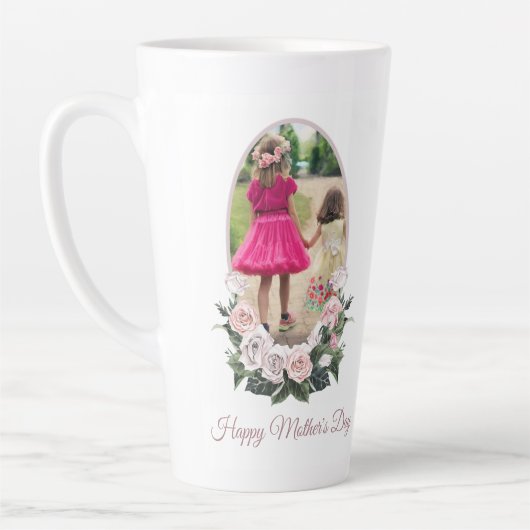 Floral Photo Moederdag Latte Mok (Links)