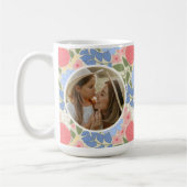 Floral Photo Mug – Personalized Message & Keepsake Koffiemok (Links)