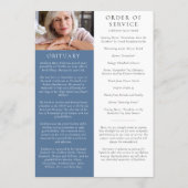 Floral Photo Order of Service Funeral Programmakaart (Achterkant)
