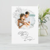 *~* Floral PHOTO RSVP + QR WE DOEN AR6 bruiloft in Kaart (Staand voorkant)