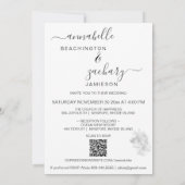 *~* Floral PHOTO RSVP + QR WE DOEN AR6 bruiloft in Kaart (Achterkant)