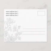 Floral Photo Save the Date Briefkaart (Achterkant)