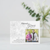 Floral Photo Save the Date Briefkaart (Staand voorkant)