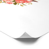 Floral Photo Wedding Guest Book Poster (Hoek)