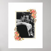 Floral Photo Wedding Guest Book Poster (Voorkant)