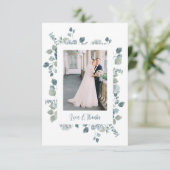 Floral Photo Wedding Hartelijk dank Bedankkaart (Staand voorkant)