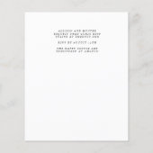 Floral Photo Wedding Invitation (Achterkant)