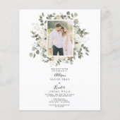 Floral Photo Wedding Invitation (Voorkant)