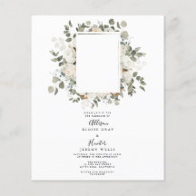 Floral Photo Wedding Invitation