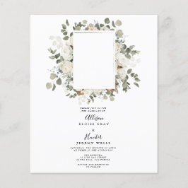 Floral Photo Wedding Invitation