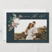  Floral Photo Wedding Save the Date (Voorkant)