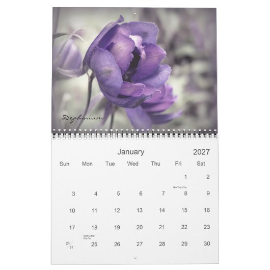 Floral Photography Calendar 2013 Kalender (Jan 2027)