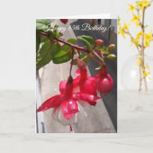 Floral Photography Personalized 65th Birthday Kaart (Gele Bloem)