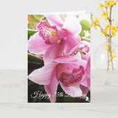 Floral Photography Personalized 75th Birthday Kaart (Gele Bloem)