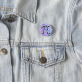 Floral Pi-symbool Ronde Button 3,2 Cm (In situ)