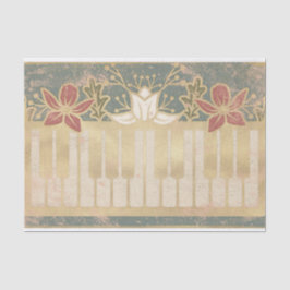  Floral Piano Tissuepapier