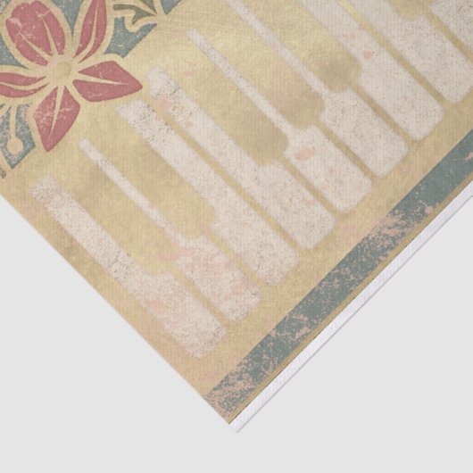  Floral Piano Tissuepapier (Detail)