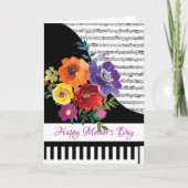 Floral pianokaart kaart (Voorkant)