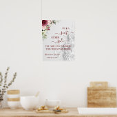 Floral Pick A Seat Beide Side Wedding Sign Poster (Keuken)