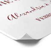 Floral Pick A Seat Beide Side Wedding Sign Poster (Hoek)