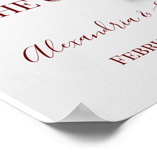 Floral Pick A Seat Beide Side Wedding Sign Poster (Hoek)