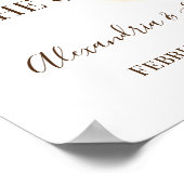 Floral Pick A Seat Beide Side Wedding Sign Poster (Hoek)