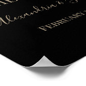 Floral Pick A Seat Beide Side Wedding Sign Poster (Hoek)