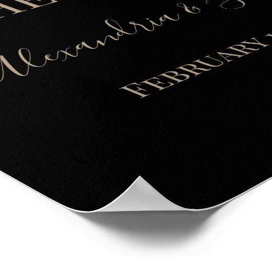 Floral Pick A Seat Beide Side Wedding Sign Poster (Hoek)