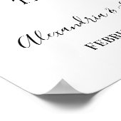 Floral Pick A Seat Not Side Wedding Sign Poster (Hoek)