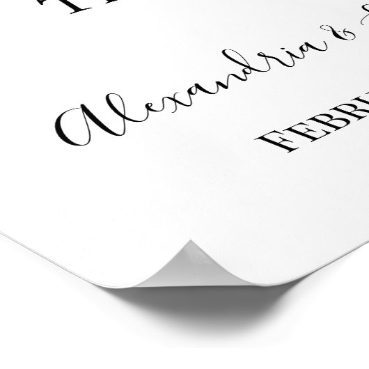 Floral Pick A Seat Not Side Wedding Sign Poster (Hoek)