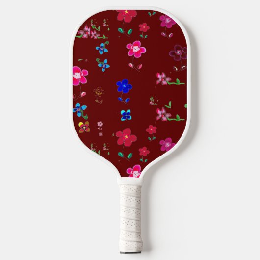 Floral pickleball paddle (Voorkant)