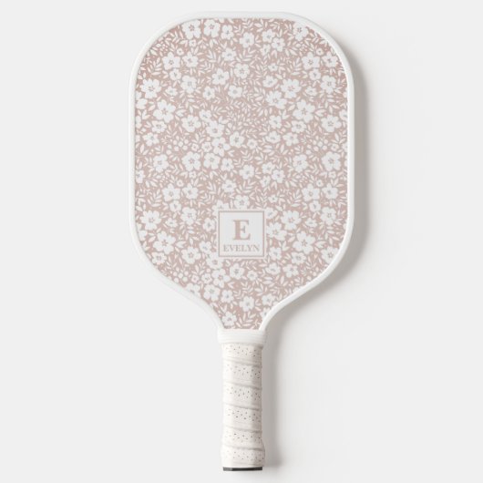 Floral Pickleball Paddle Monogram (Voorkant)