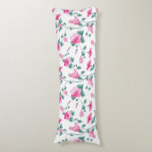 floral pillow, flower print pillow, decorative lichaamskussen (Voorkant Verticaal)