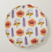Floral Pillow Rond Kussen (Achterkant)
