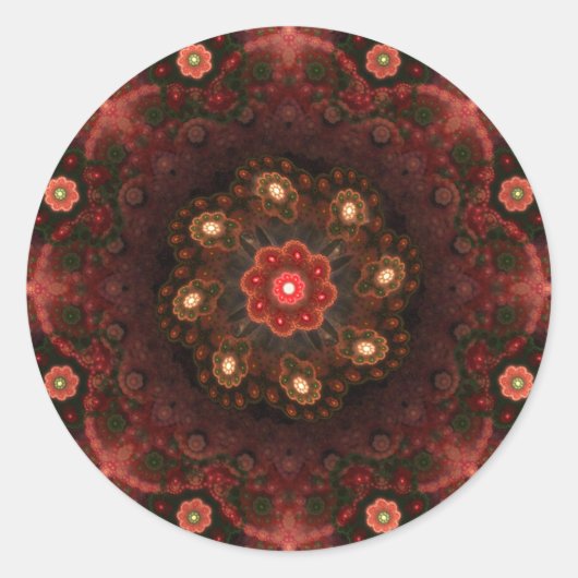 Floral Pillow Ronde Sticker (Voorkant)