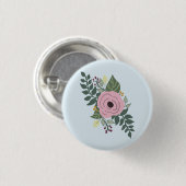 Floral Pin~! Ronde Button 3,2 Cm (Voorkant /achterkant)