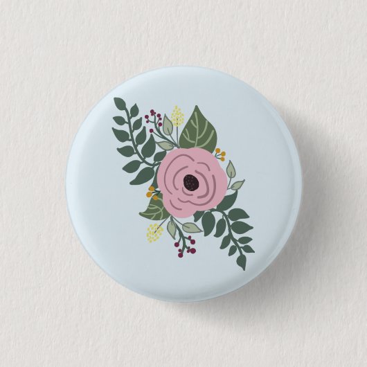 Floral Pin~! Ronde Button 3,2 Cm (Voorkant)