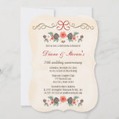  FLORAL PINE CONE CHRISTMAS JUBILEUM KAART (Voorkant)