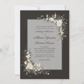 Floral Pine Holiday Candle Kerstbruiloft Kaart (Voorkant)