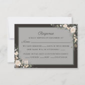 Floral Pine Holiday Winter Kersthuwelijk RSVP Kaartje (Voorkant)