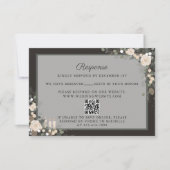 Floral Pine Holiday Winter Website Trouwen RSVP Kaartje (Voorkant)