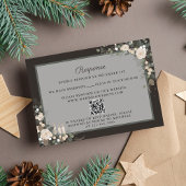 Floral Pine Holiday Winter Website Trouwen RSVP Kaartje