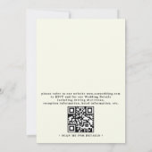 Floral Pine Rustic Country Elegant QR Code Wedding Kaart (Achterkant)