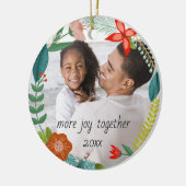 Floral & Pine Wreath | Volledige foto | Vakantie Keramisch Ornament (Links)