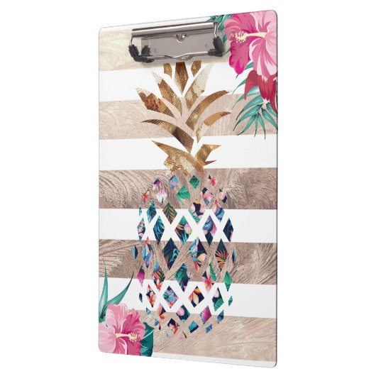 Floral Pineappel gestript Klembord (Links)